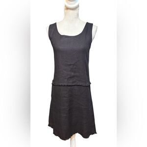 ‘S Max Mara Black Linen Sleeveless Sheath Dress 4